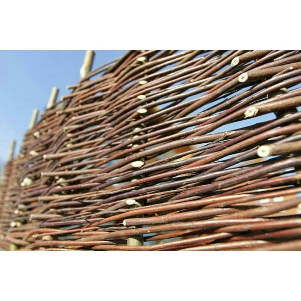 image 1 of Willow Hurdle Fence Panel Premium Weave Woven Screening 6ft x 4ft 6in