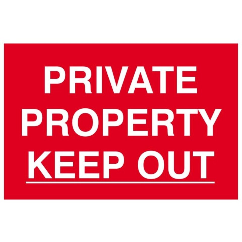 Scan Private Property Keep Out - Pvc Sign 300 X 200mm - Multi Colour - 200 x 300mm