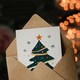 image 3 of Tree Bright Modern Abstract Fun Xmas Art Blank For All Christmas Card