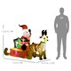 image 7 of HOMCOM Inflatable Santa Claus with Sled and Reindeer Xmas Décor LED Lights