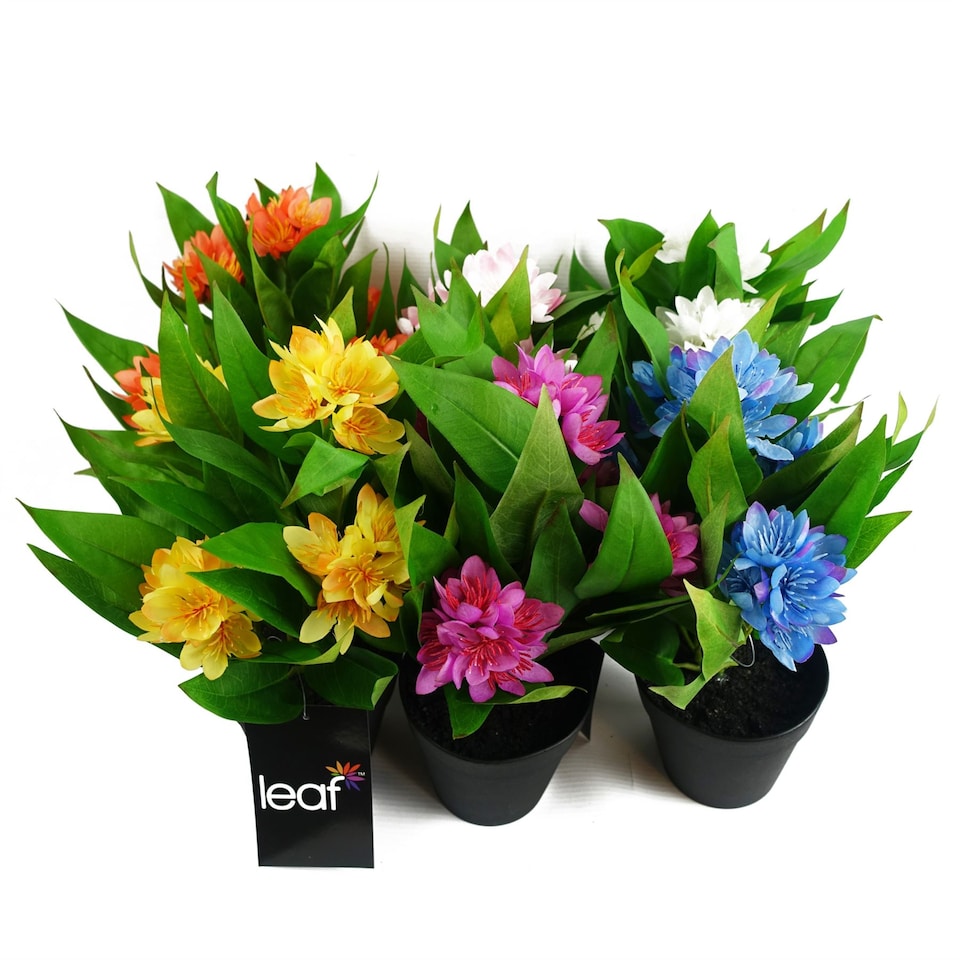 image 1 of 18cm Artificial Freesia Plant Yellow Flowering