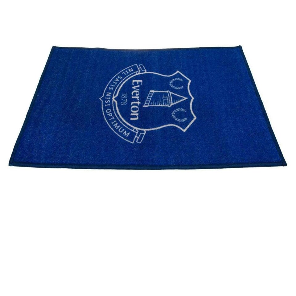 image 1 of Everton FC Official Football Crest Rug - Blue/White - One Size