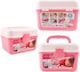 image 5 of Doctor & Dentist Role Play Carrycase - Electronic Medical Play Set with Lights, Sounds & 30 plus Accessories (Pink)