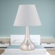 image 3 of Romana - Brushed Chrome Touch Operated Table Lamp with Ivory Shade | Chrome | White | Medium | 1
