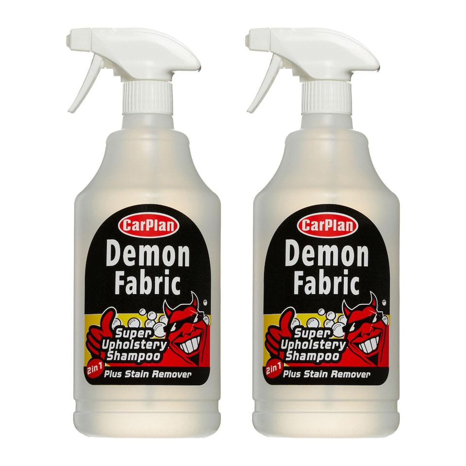 image 1 of Fabric Upholstery CarPlan Demon Fast Acting Super Shampoo Cleaner 1 Litre 1L x2