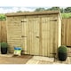 image 3 of 8 x 6  WINDOWLESS Garden Shed Pressure Treated T&G PENT Wooden Garden Shed + Double Doors (8' x 6' / 8ft x 6ft) (8x6)
