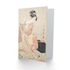 image 2 of Utamaro Kitagawa Art Card Woman And Cat Vintage Japanese