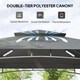 image 3 of Outsunny 2.4 x 1.5 m  Grill Gazebo Canopy with LED Lights, Double Tiered Outdoor BBQ Gazebo Shelter with 2 Side Shelves, Storage Basket and Hooks for Garden, Barbecue, Picnic, Dark Grey