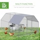 image 5 of PawHut Chicken Run W/ Roof, Walk In Chicken Coop for 10-12 Chickens, Hen House