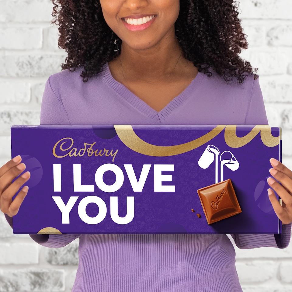 image 1 of Cadbury Dairy Milk I Love You Chocolate Gift Bar 850g