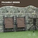image 6 of Outsunny Patio Bistro Set Folding Chairs Garden Coffee Table for Balcony Brown