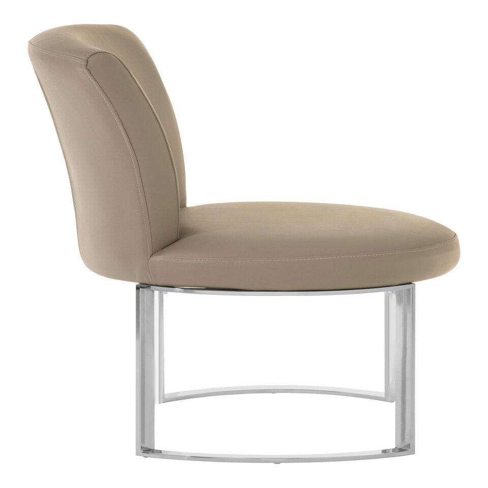 image 1 of Interiors by Premier Grey Faux Leather Dining Chair, Easy to Care faux leather dining chair, Sturdy Bedroom & Lounge Chair