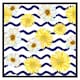 image 2 of Bright yellow flowers & zig zags (Picutre Frame) Grey | M