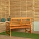 image 3 of Waimea 2 Seater Outdoor Wooden Garden Bench Brown