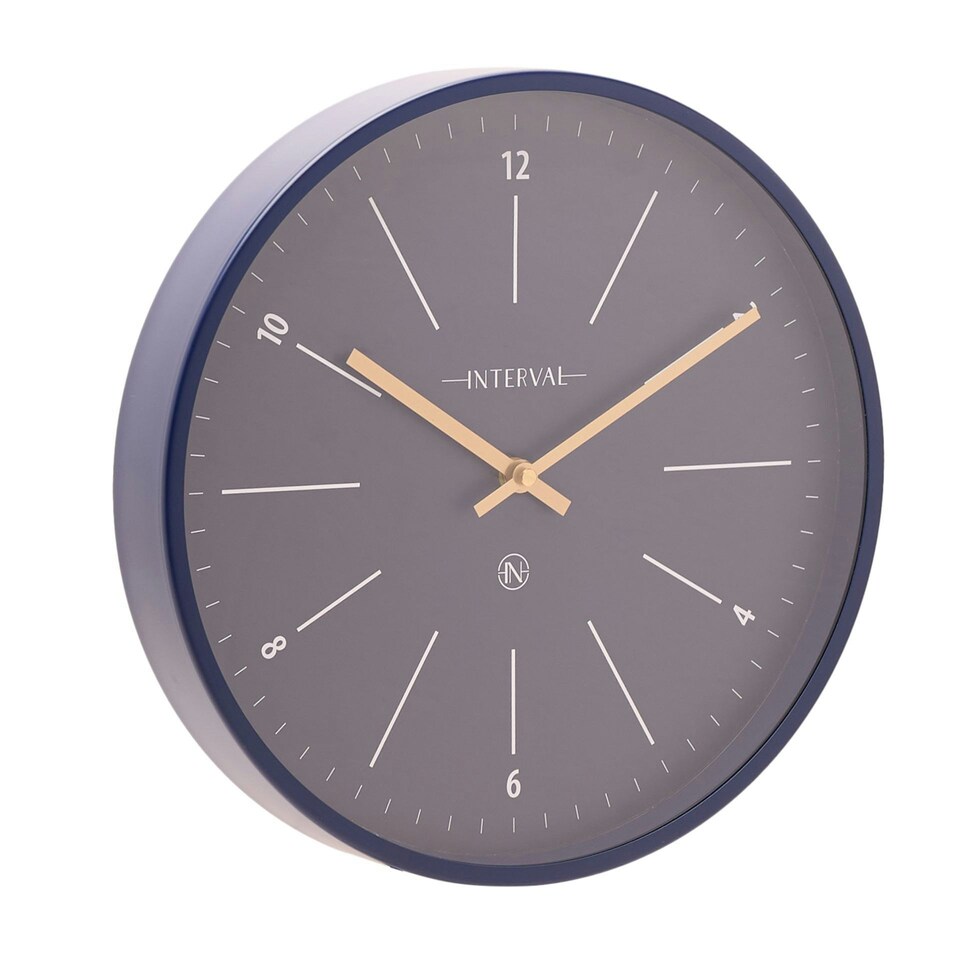 image 1 of Interval Metal Wall Clock 32cm - Navy Blue | Navy