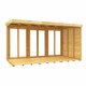image 2 of 12ft x 8ft Pent Summer House (Full Height Window) - Wood - L231 x W358 x H201 cm Brown