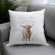 image 3 of Personalised Highland Cow Cushion | White