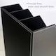 image 4 of Desktop 3 Slot Magazine Holder Black Organiser 26 x 27 x 34cm
