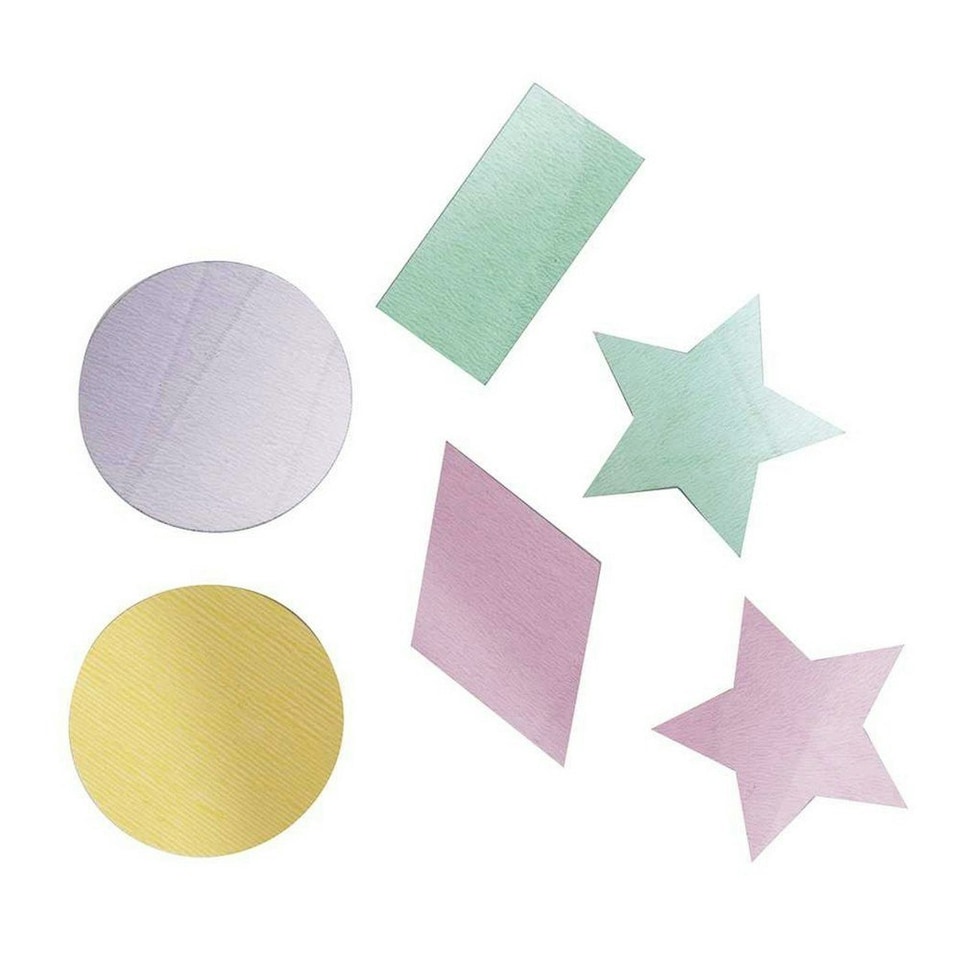 Unique Party Foil Shapes Happy Birthday Confetti - Purple/Gold/Green - One Size