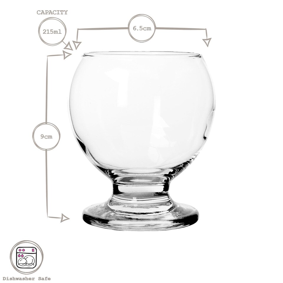 image 1 of LAV Nectar Glass Tumblers - 215ml - Pack of 6 | Clear | Clear