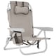 image 1 of Coral aluminum beach chair, foldable with backpack function | Cream | beige | 1