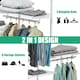image 2 of COSTWAY Wall Mounted Closet System Organizer Rack Hanging Rod Silver | One Size