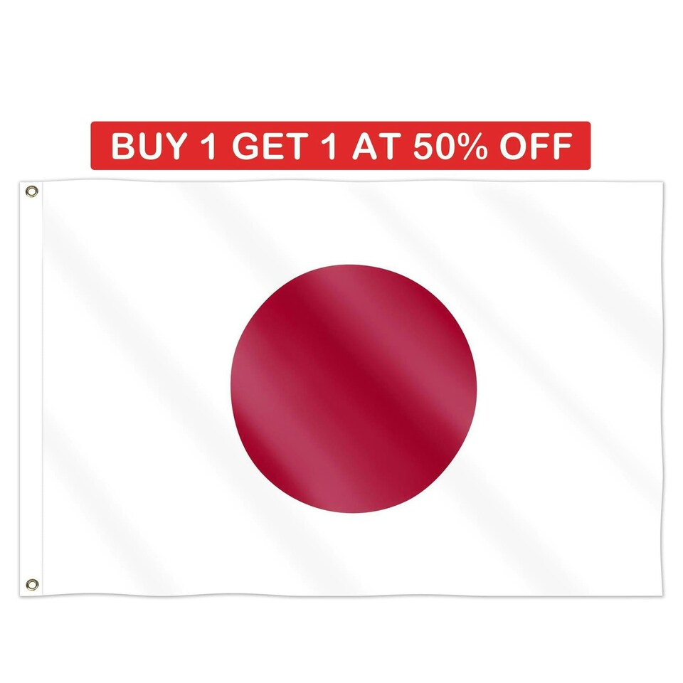 image 1 of Japan Flag 5x3ft With Eyelets Multi