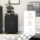 image 4 of HOMCOM Bedside Table, Rolling End Side Table, Mobile Storage Cabinet Black