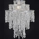 image 5 of CGC LIZA Three-Tier Extra Large Crystal & Chrome Ceiling Shade | Silver | Silver | Extra large