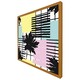 image 1 of Geometric shape & leaf print (Picture Frame) Brown | Oak | M