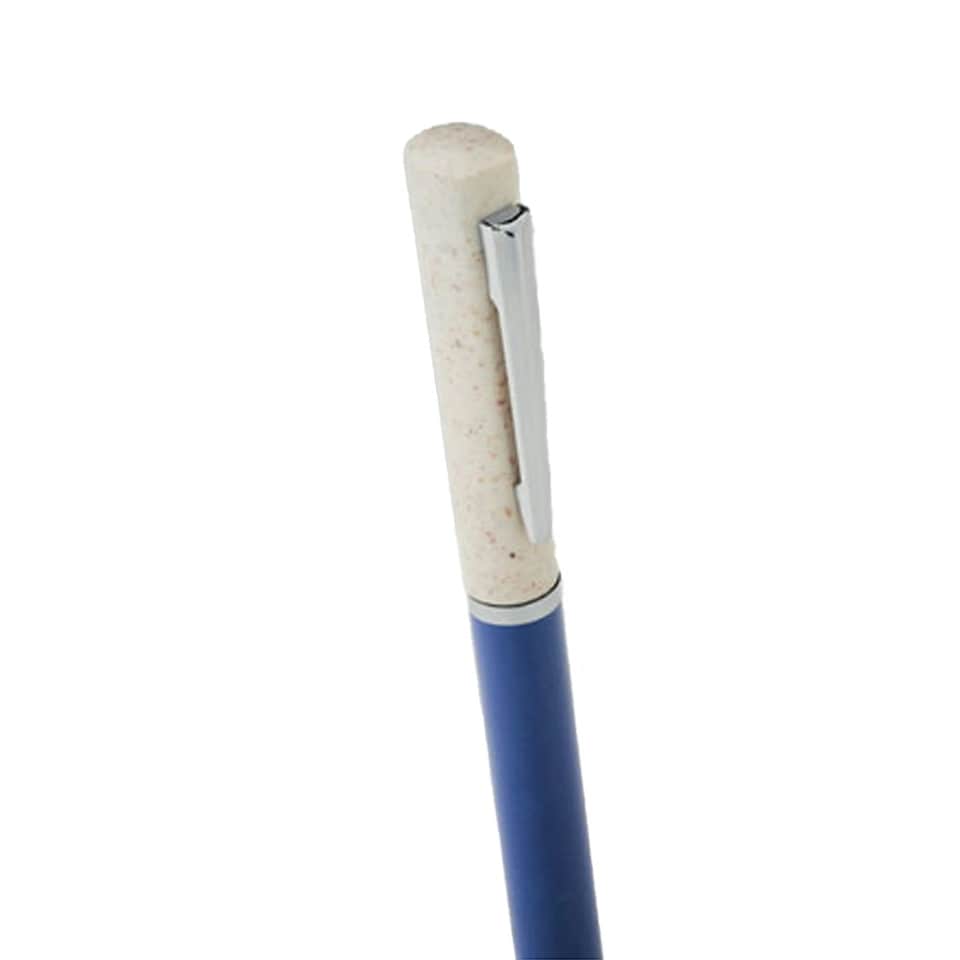 image 1 of MidOcean Maipen Ballpoint Pen - White/Blue - 14.2cm x 0.9cm x 1.1cm