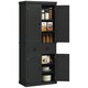 image 6 of HOMCOM Freestanding Kitchen Storage Cabinet Drawers Cupboards Shelves Black