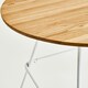 image 3 of Interiors by Premier White Metal and Elm Wood Round Table, Versatile Coffee Table for Home and Office, Round Outdoor Dining Table