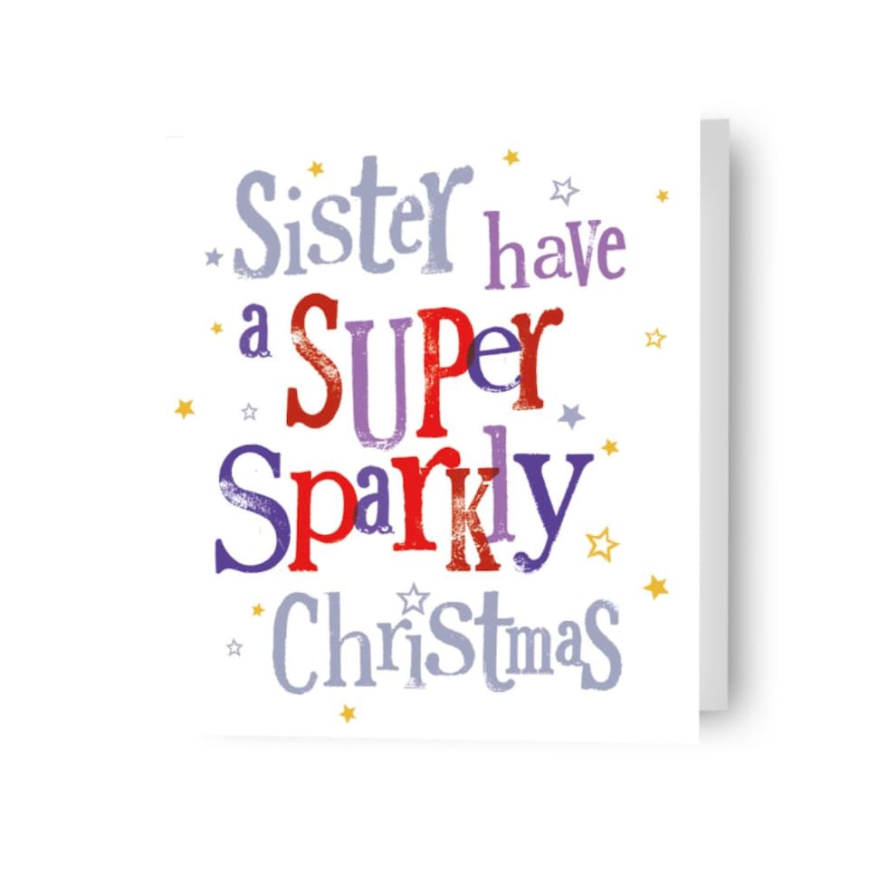 image 1 of Brightside 'Have A Super Sparkly Christmas' Sister Christmas Card
