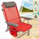image 3 of Folding Chair with Headrest Aktive Menorca Red 51 x 76 x 45 cm (2 Units) N/A