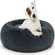 image 1 of Alivio Round Plush Pet Dog Cat For Calming Pet Anti Anxiety Washable Medium Grey | M