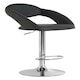 image 2 of Interiors by Premier Black Faux Leather Bar Chair, Backrest Breakfast Bar Chair, Footrest Living Bar Chair Kitchen