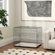 image 8 of PawHut Dog Crate with Two Doors, Tray, Soft Cushion, for Small Dogs, Black