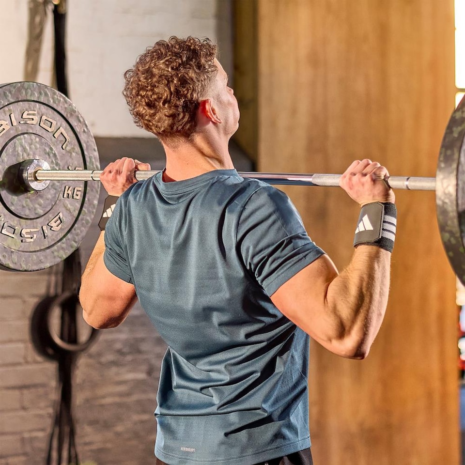 image 1 of Adidas Training Wrist Wraps, Adult Black/Pink, Pair, Hook and Loop Closure | Multi | Black/Pink