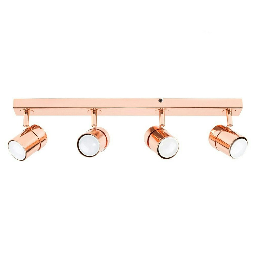 image 1 of ValueLights Rosie Spotlight Polished Copper Spotlight and GU10 Spotlight LED 5W Cool White 6500K Bulb