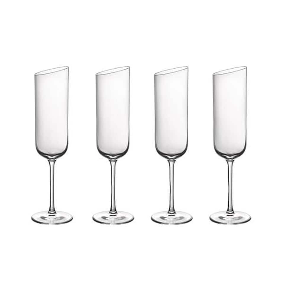image 1 of Villeroy & Boch New Moon Set of 4 Champagne Flutes