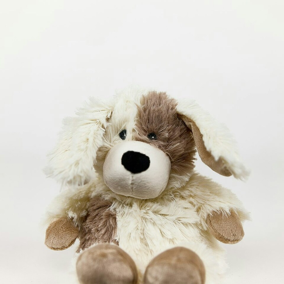 image 1 of Warmies Puppy Plush Mini Size, Fully Microwavable and Weighted Cuddly Toy for Anxiety, Chill in The Freezer or Heat in Microwave, Soft Toy Heat Pad