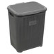image 1 of 45L Plastic Laundry Basket Dirty Clothes Washing Storage Hamper with Handles & Lid | Grey | Grey