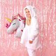 image 2 of Dreamscene Kids Unicorn Oversized Sherpa Fleece Hoodie Blanket White