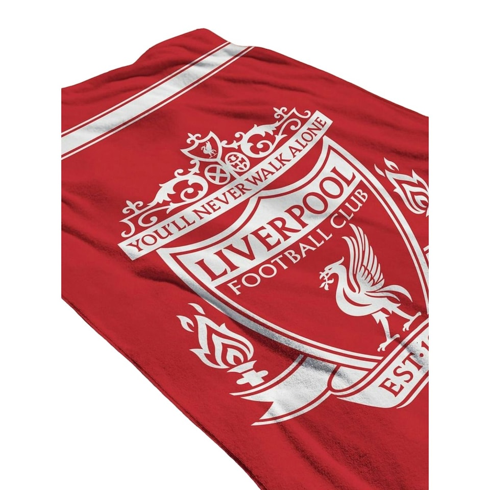image 1 of Liverpool FC You´ll Never Walk Alone Cotton Beach Towel - Red/White - One Size Red | One size