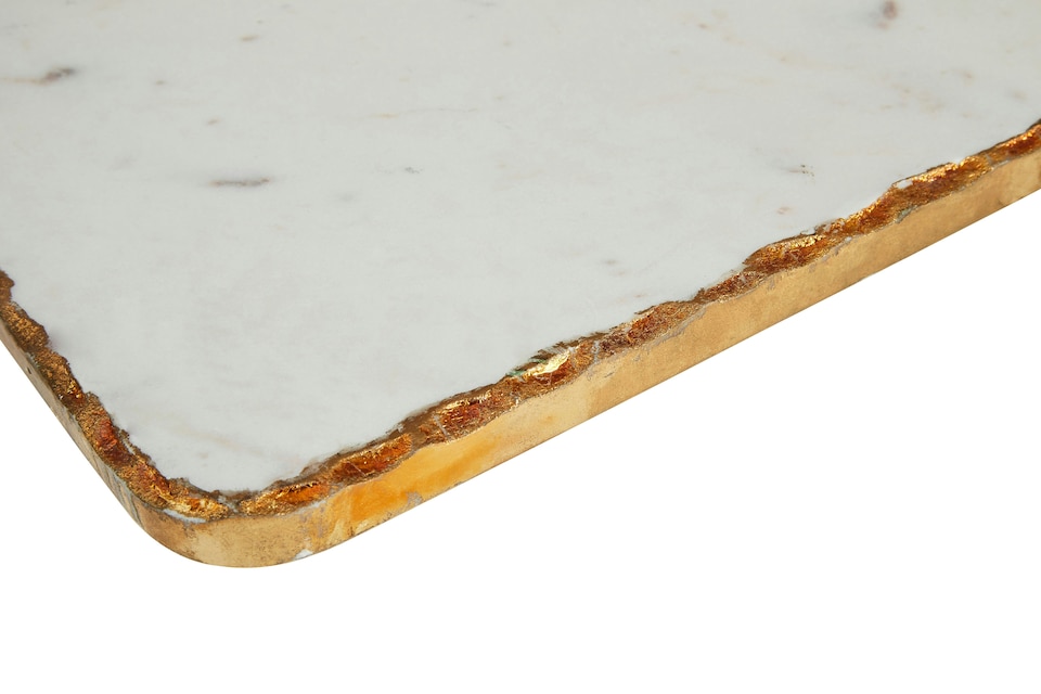 image 1 of Maison by Premier Empire White Marble And Gold Foil Serving Paddle Board