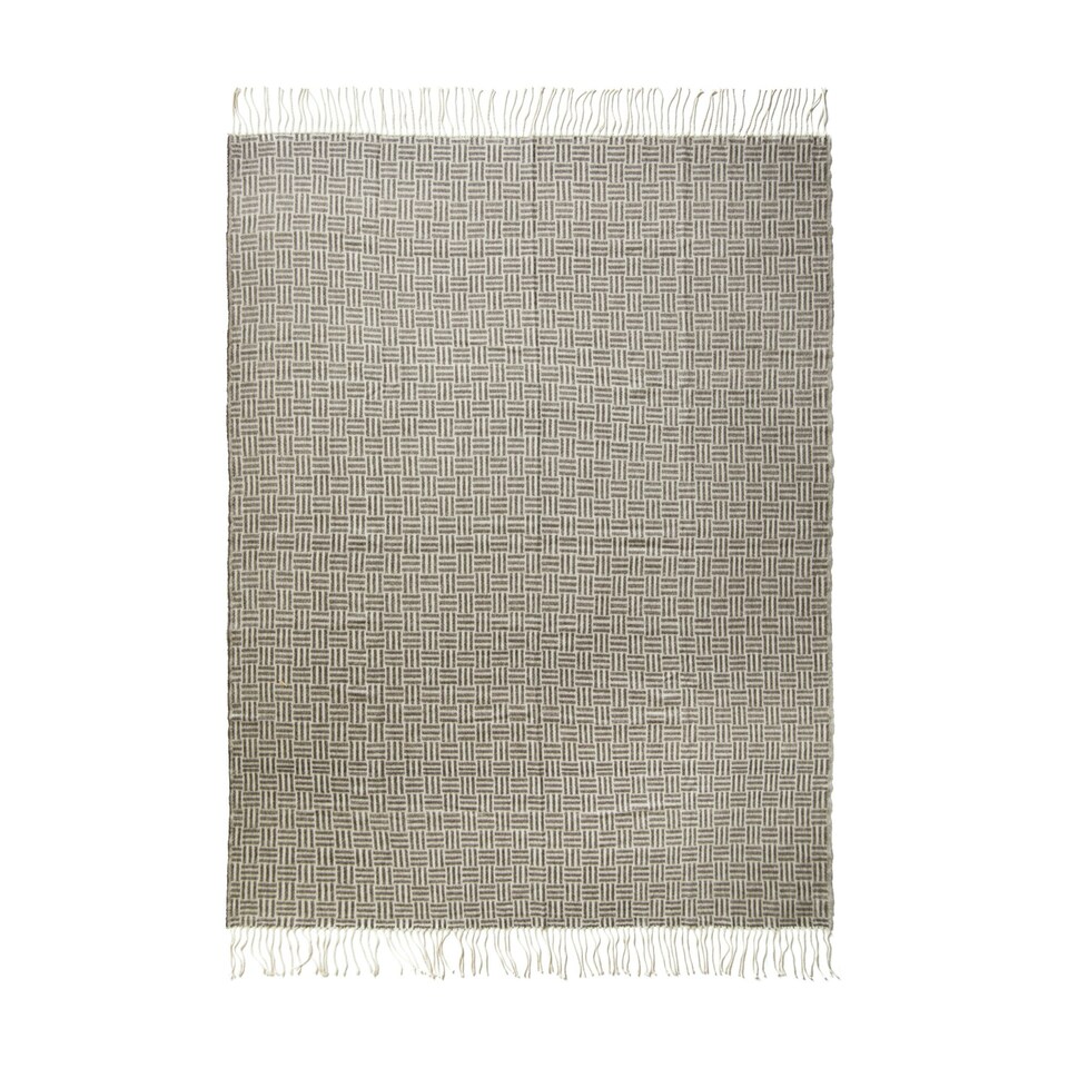 image 1 of Vinga Lenox Geometric Throw - Black - One Size Black