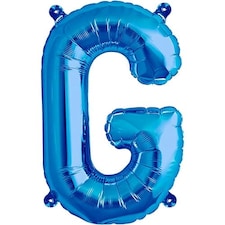 Blue Letter G Air Fill Foil Balloon 41cm / 16 in