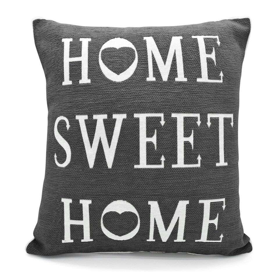 image 1 of Home Sweet Home Cushion - 43cm x 43cm Grey | Charcoal