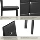 image 4 of Dining Chair Set - high backrest, slim steel legs & rhinestone highlights | Black | black | 8